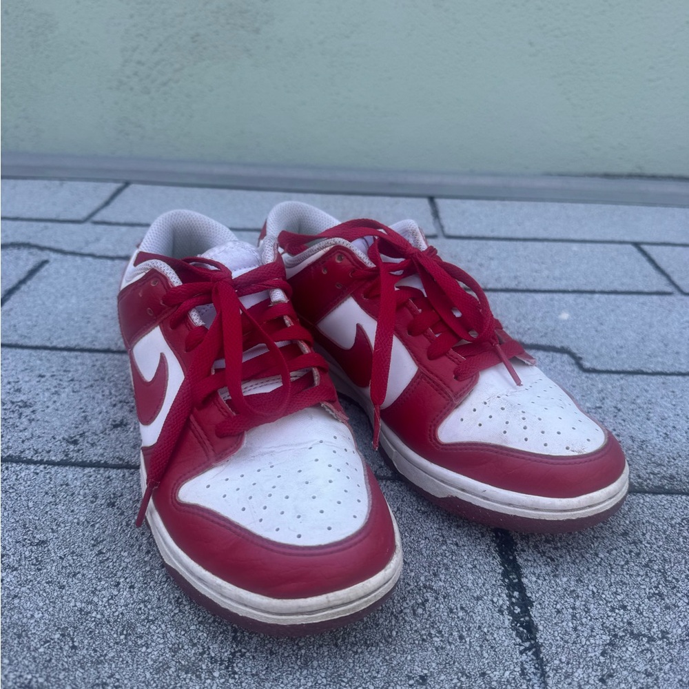 Womens Red and White Nike Sneakers